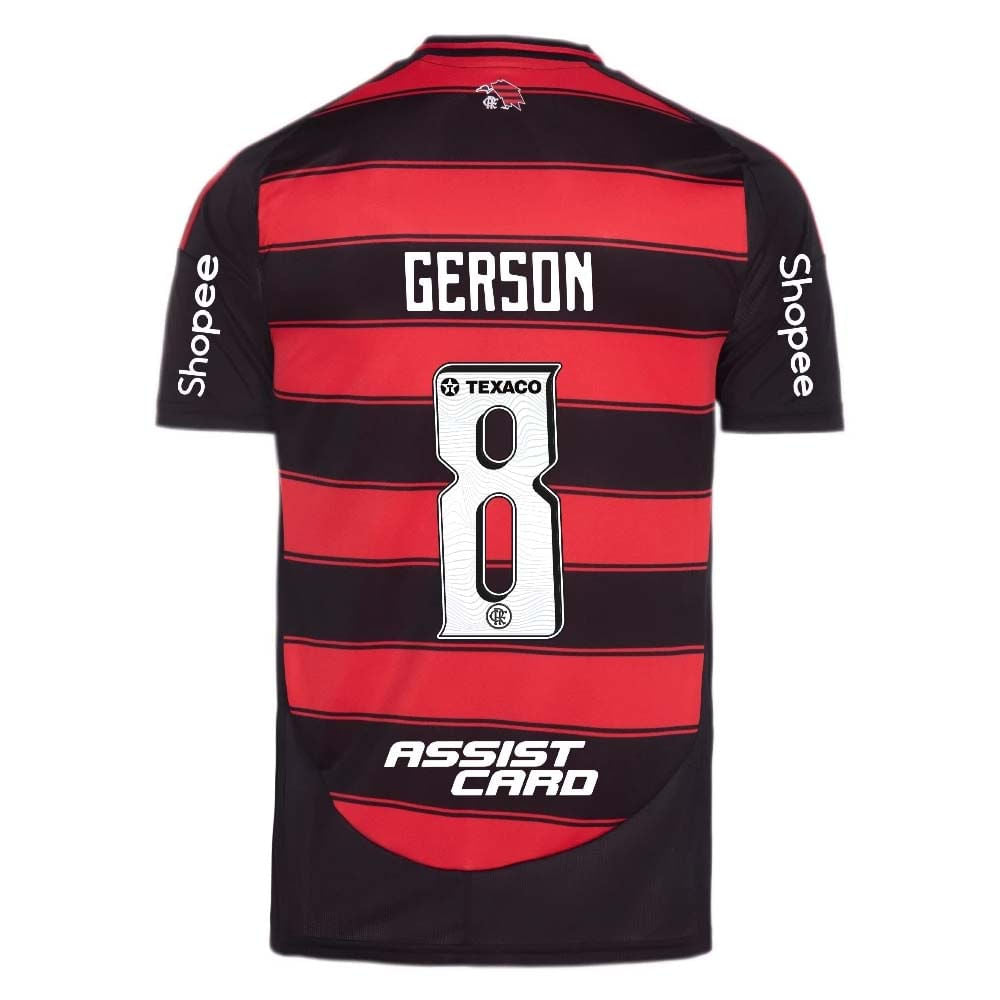 Manto Flamengo Jogo 1 Adidas 2025 – Com Kit Patrocínio – Gerson 8